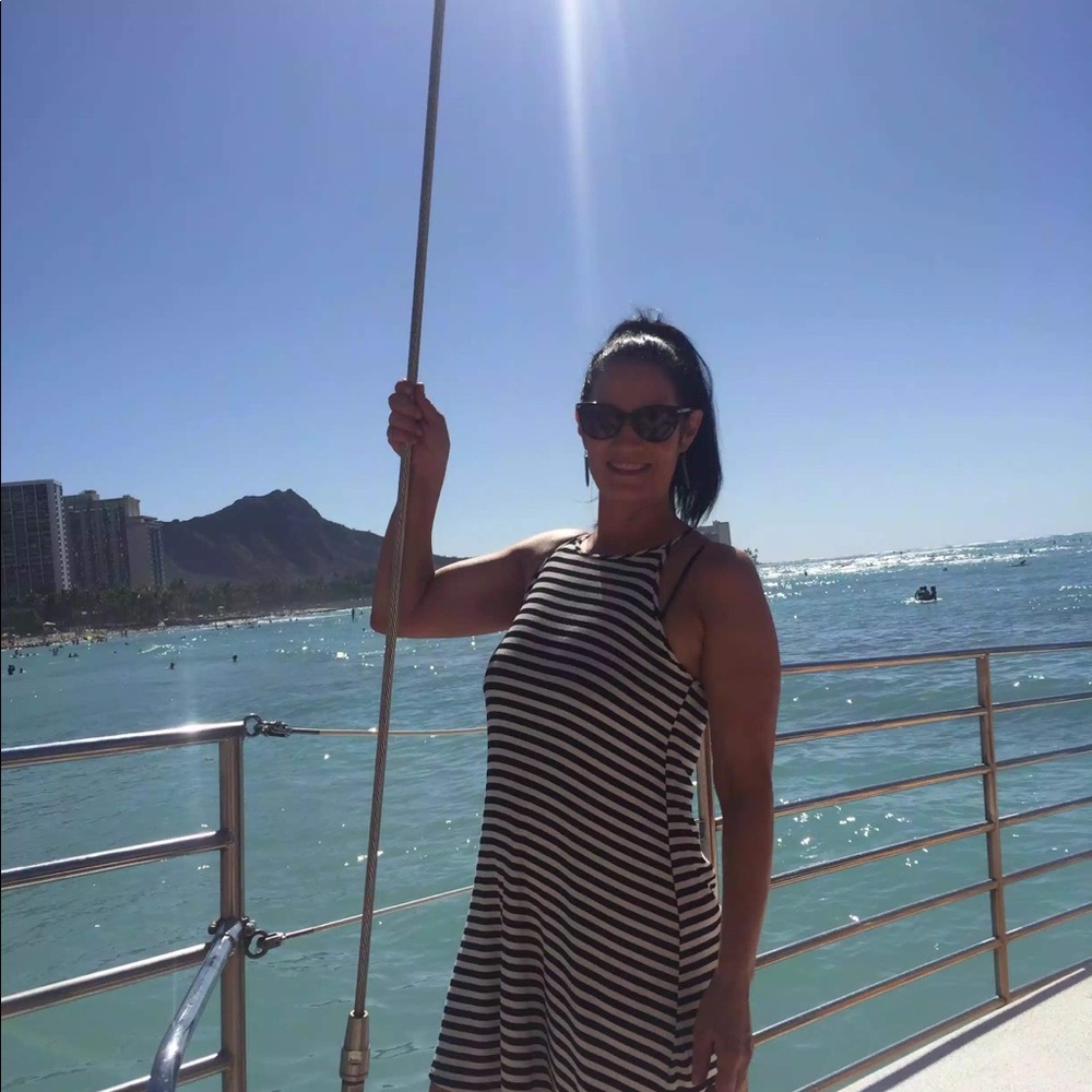 Striped mini dress